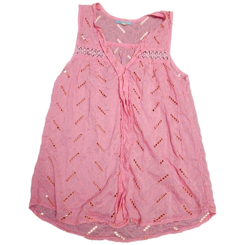 Anthropologie Leifnotes embroidered sleeveless Blouse US 2